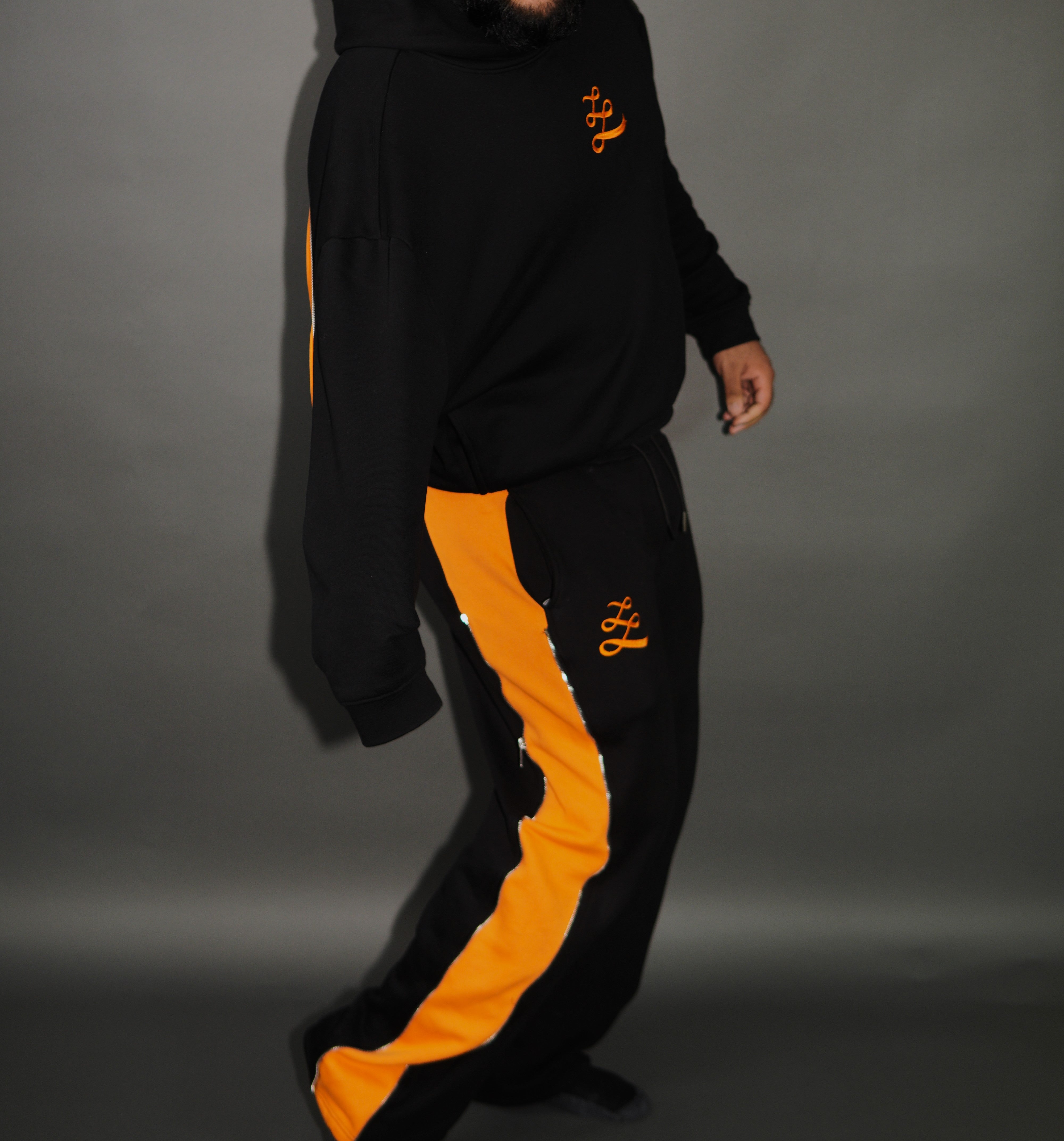 Black & Orange Sweatpants
